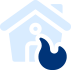 Home Insurance Icon in Blue Color